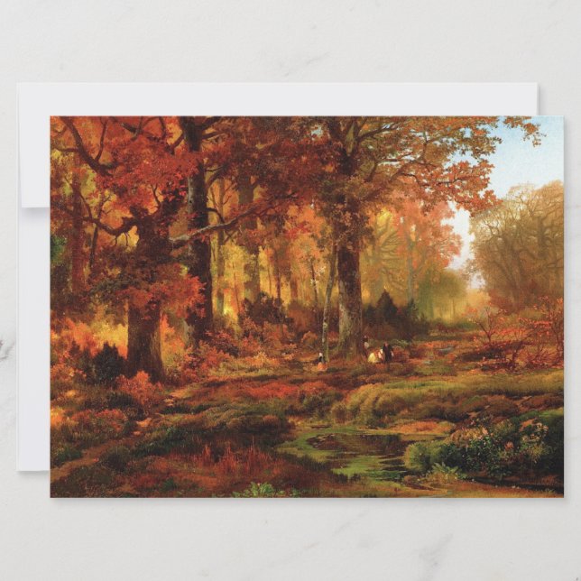 Fall Trees in Cresheim Glen (Philadelphia) Card (Front)