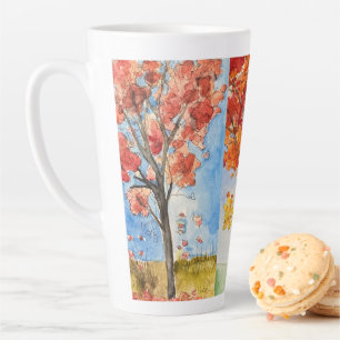fall trees Latte Mug