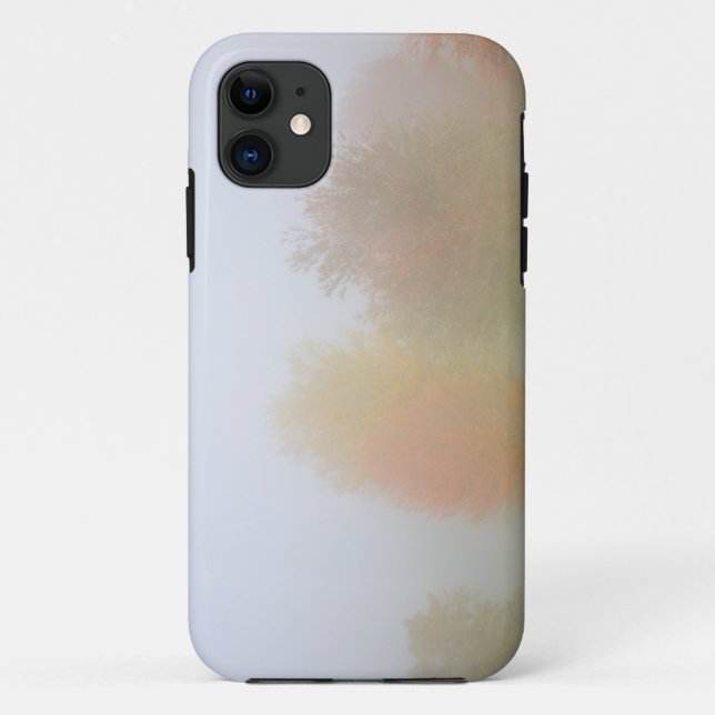 Fall trees shrouded in mist Case-Mate iPhone case (Back)