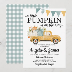 Fall Truck Baby Shower Invitation Pumpkin Patch