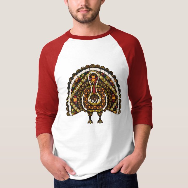 Fall Turkey Men's Light Shirt (Front)