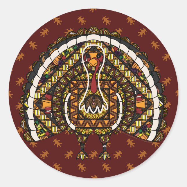 Fall Turkey Sticker (Front)
