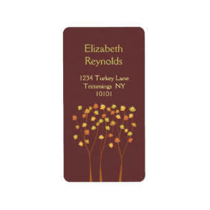 Fall Twig Tree Address Label