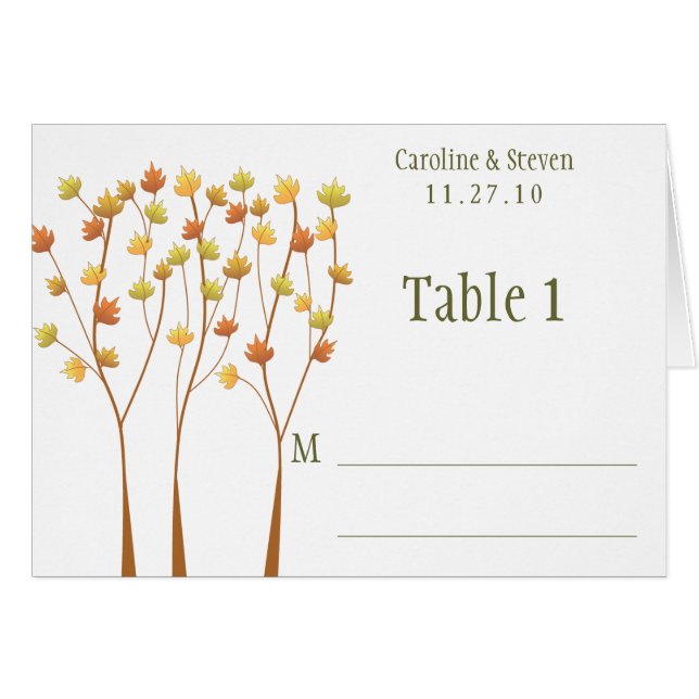 Fall Twig Tree - Table card (Front Horizontal)