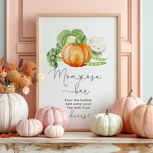 Fall Vegetables locally grown Pumpkin mum-osa bar Poster (Creator Uploaded)