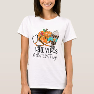 Fall Vibes And Cmt Life Pumpkin Leopard Thanksgivi T-Shirt