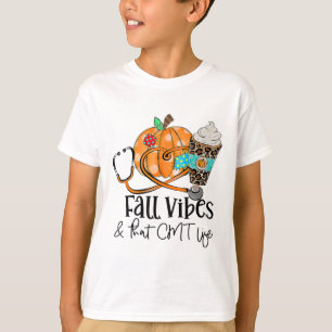 Fall Vibes And Cmt Life Pumpkin Leopard Thanksgivi T-Shirt