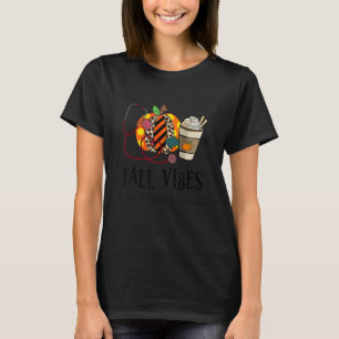 Fall Vibes And That CVICU Nurse Life leopard Pumpk T-Shirt