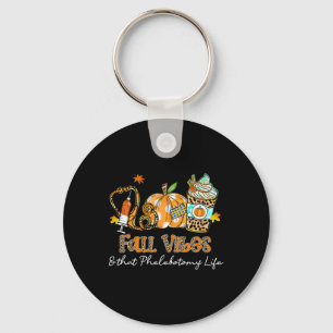 Fall Vibes And That Phlebotomy Life Syringe Pumpki Key Ring