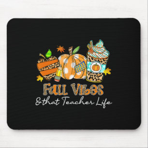 Fall Vibes And That Teacher Life Apple Pencil Pump Mouse Mat
