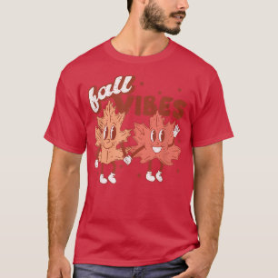 Fall Vibes Autumn Leaves & Pumpkin Please Fall Tha T-Shirt