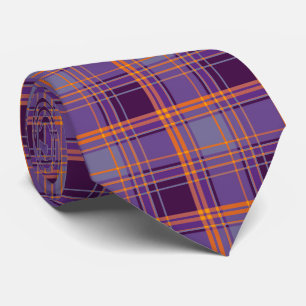 Fall Vibes Autumn Season Plaid Chequered Neck Tie