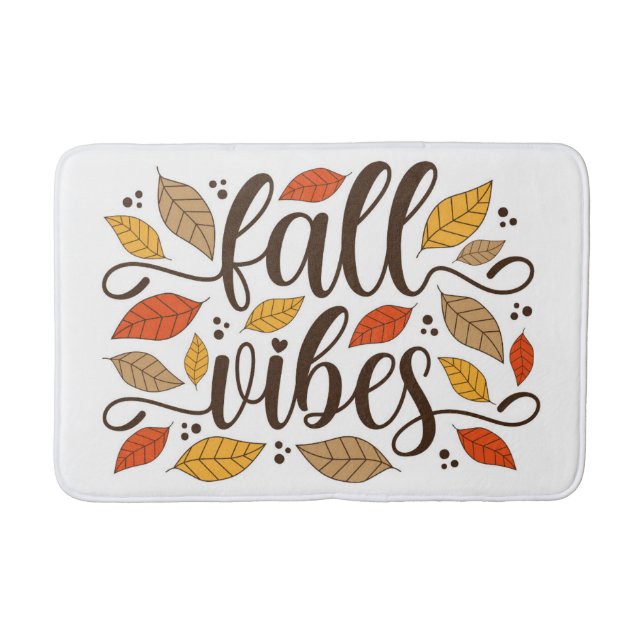 Fall Vibes Bath Mat (Front)