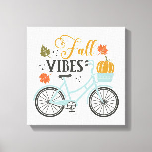 Fall Vibes By Bicycle Canvas Print