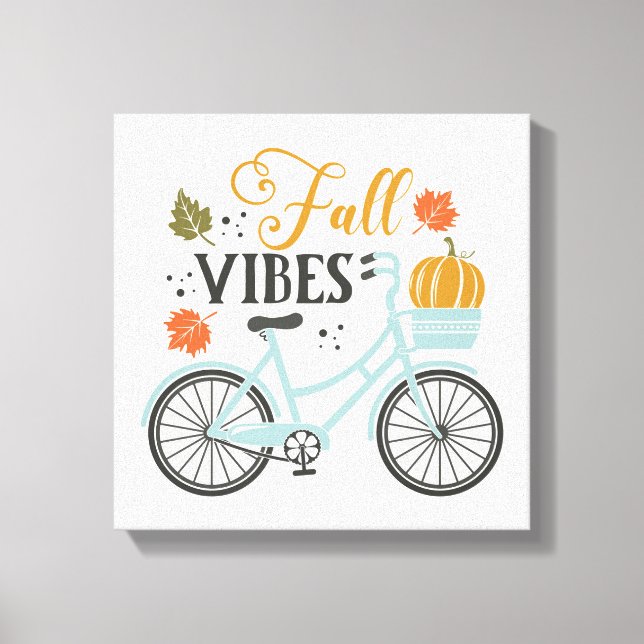 Fall Vibes By Bicycle Canvas Print (Front)