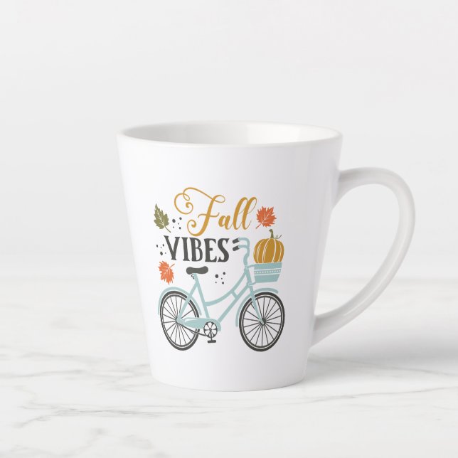 Fall Vibes By Bicycle Latte Mug (Right)