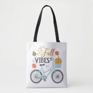 Fall Vibes By Bicycle Tote Bag