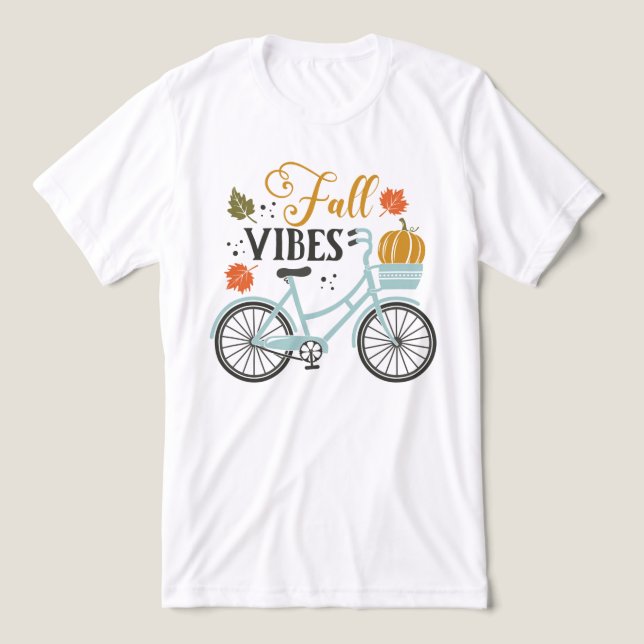 Fall Vibes By Bicycle Tri-Blend Shirt (Design Front)