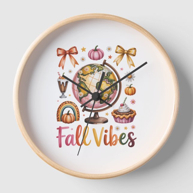 Fall Vibes Clock (Front)