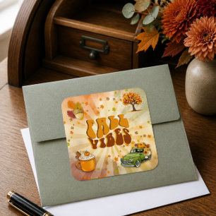 Fall Vibes Colourful Sticker