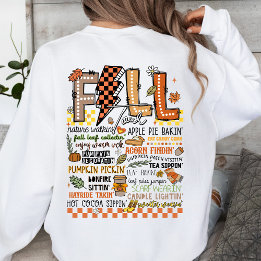 Fall Vibes Cosy Autumn Seasonal Tour Sweatshirt