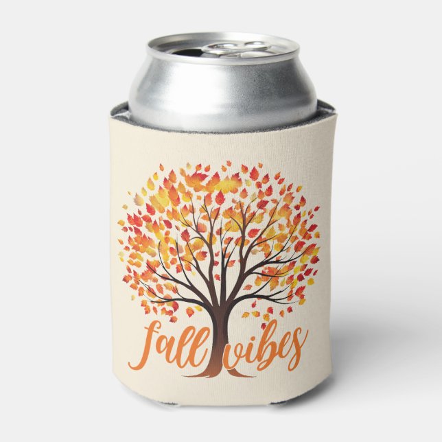 Fall Vibes – Cosy Fall Tree Can Cooler (Can Front)