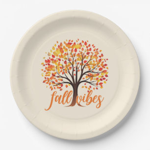 Fall Vibes – Cosy Fall Tree Paper Plate