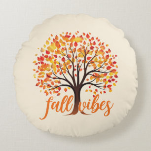 Fall Vibes – Cosy Fall Tree Round Cushion