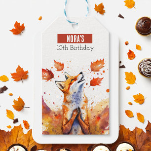 Fall vibes Fox - Birthday Party - Gift Tags