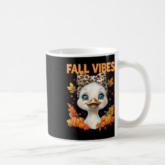Fall Vibes Goose Leopard Bow Coquette Autumn Pumpk Coffee Mug