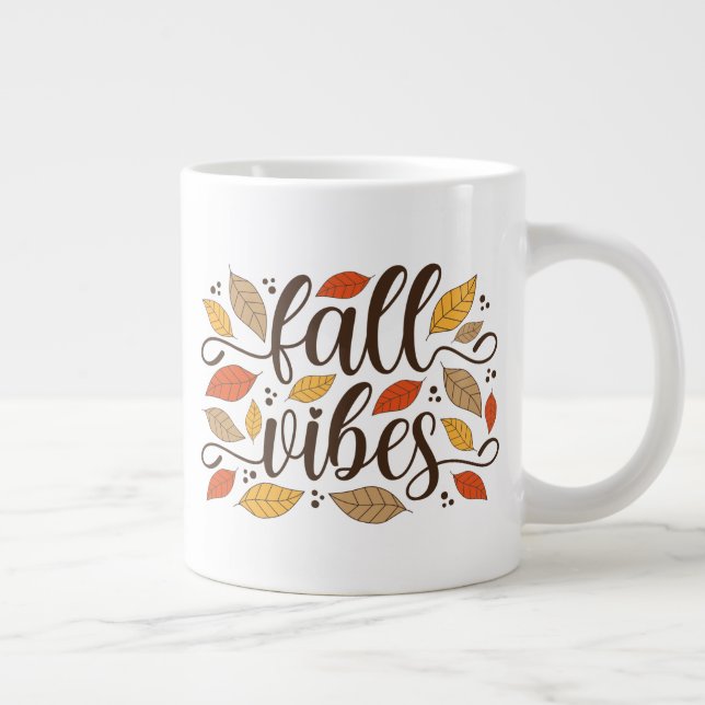 Fall Vibes Large Coffee Mug (Right)
