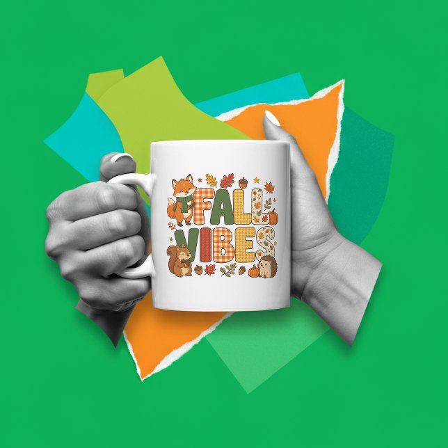 Fall Vibes Letter Block Coffee Mug (Creator Uploaded)