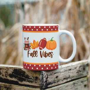 Fall Vibes Pumpkin Spice Football  Coffee Mug