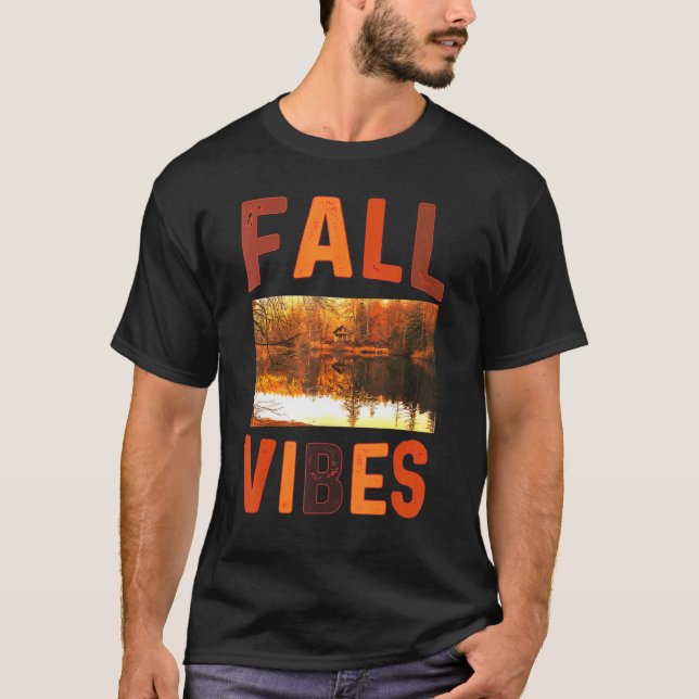 Fall Vibes Retro Pumpkin Spice Autumn Coffee   Tha T-Shirt (Front)