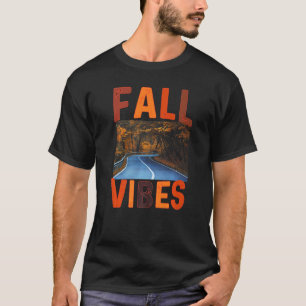 Fall Vibes Retro Pumpkin Spice Autumn Coffee Than T-Shirt