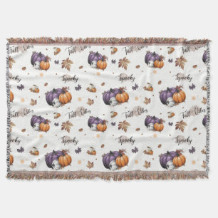 Fall Vibes Seamless Pattern  Throw Blanket