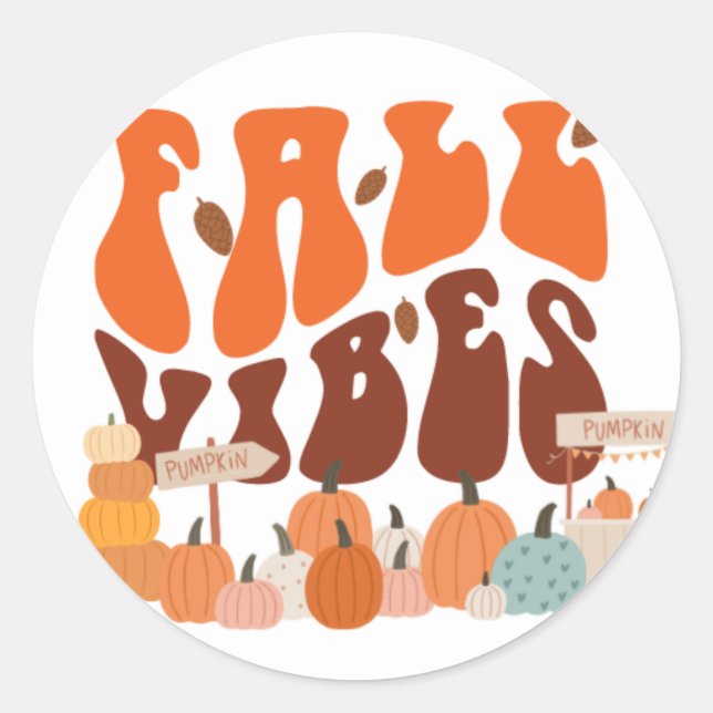 Fall Vibes sticker (Front)