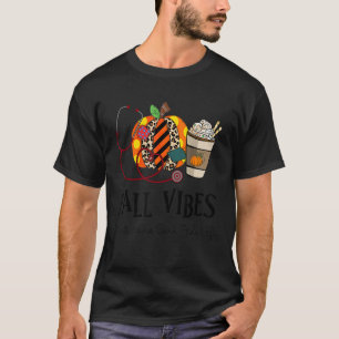 Fall Vibes That Home Care Aide Life leopard Pumpki T-Shirt