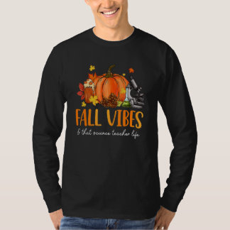 Fall Vibes & That Science Teacher Life Leopard Pum T-Shirt