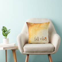 Fall Vibes Throw Pillow