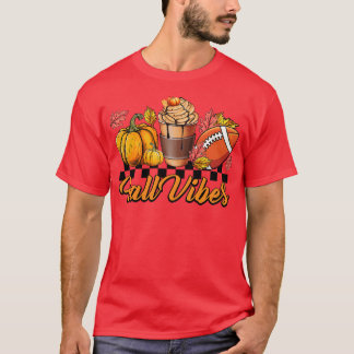 Fall Vibes Vintage Fall Season Retro Leopard Autum T-Shirt