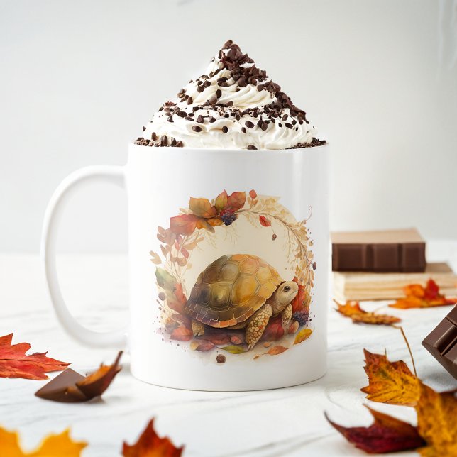 Fall Vibes Watercolor Tortoise -  Coffee Mug (Creator Uploaded)