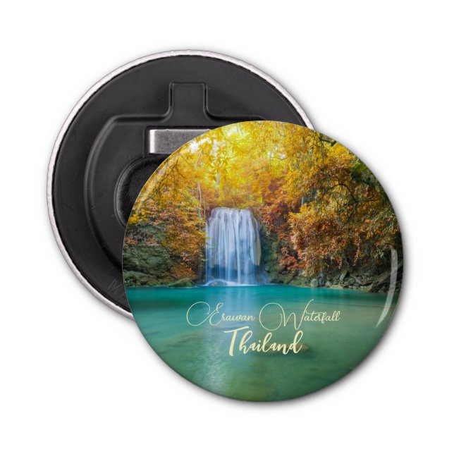 Fall View of Erawan Waterfall Thailand             Bottle Opener (Front)