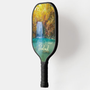 Fall View of Erawan Waterfall Thailand Pickleball Paddle