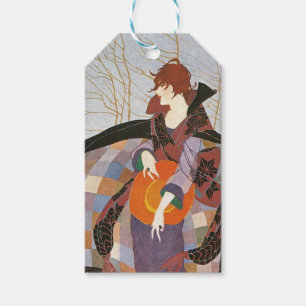 Fall Vintage Fashion Illustration, January 1919 Gift Tags