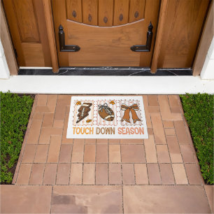 Fall Vintage Football Game Day Doormat