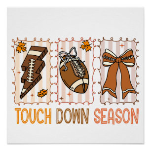 Fall Vintage Football Game Day Poster