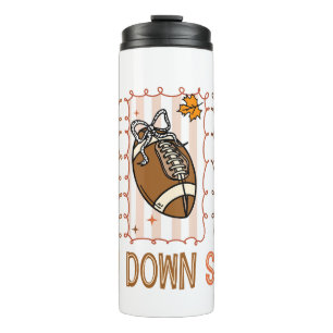 Fall Vintage Football Game Day Thermal Tumbler
