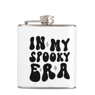 Fall Vintage In My Spooky Era Retro Halloween Hip Flask