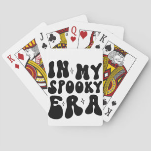 Fall Vintage In My Spooky Era Retro Halloween Playing Cards